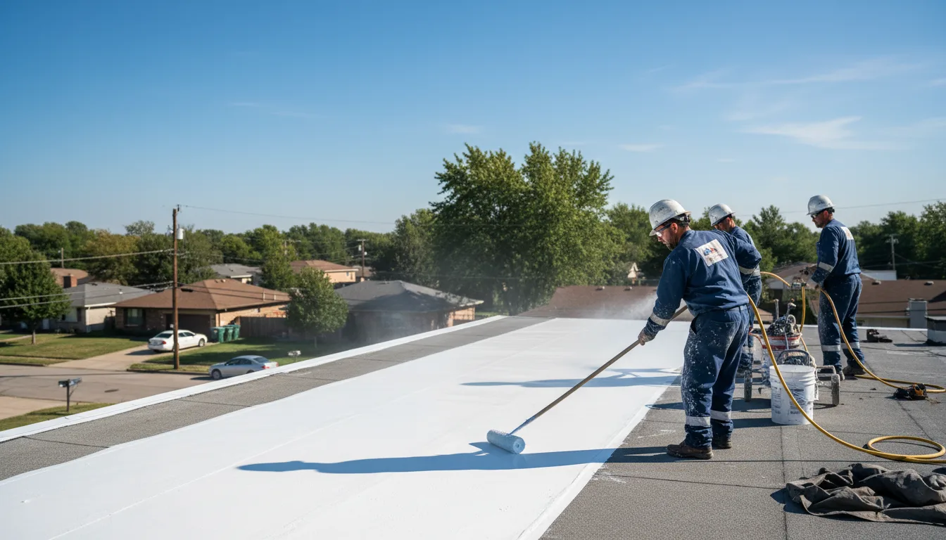 Commercial roof coating in Donnellson, IL near me